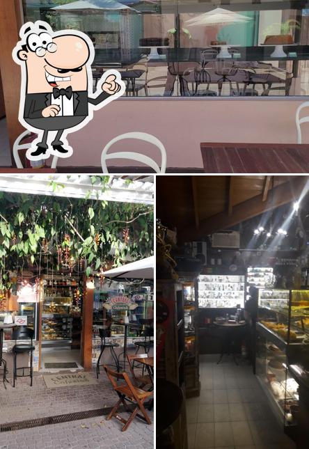 O interior do Doceria e café Claritas