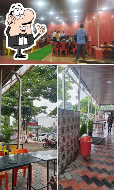 The interior of Hotel kamat shreyash pure veg restaurant