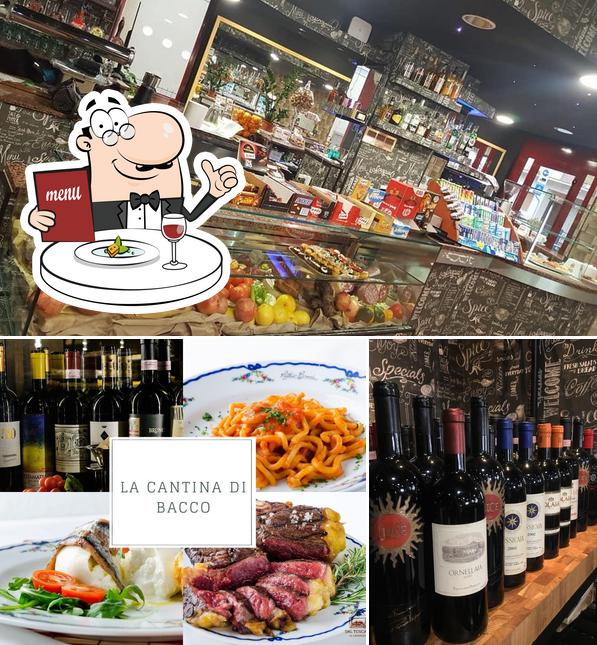 Dai un’occhiata alla foto che raffigura la cibo e vino di La Cantina di Bacco