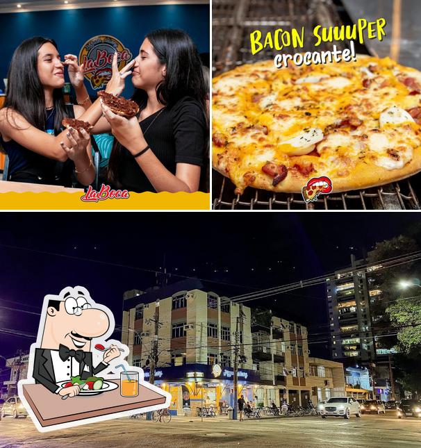 A imagem do Pizzaria La Boca Belém Pizza de Metro’s comida e exterior
