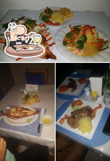 Food at Blue and White MC Restaurant
