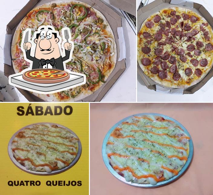 Experimente pizza no Pizzaria Dois Irmãos