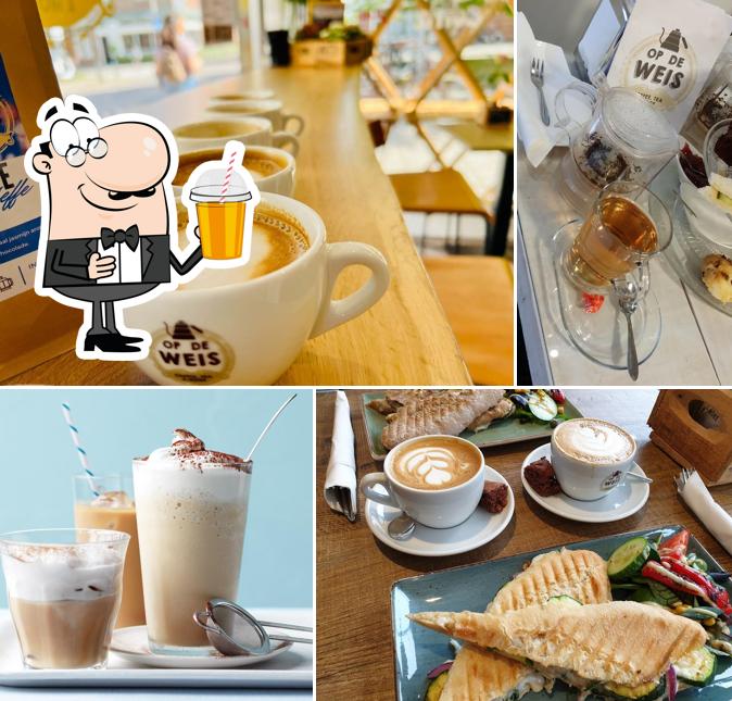 Op de Weis, Coffee, Tea & More sert un nombre de boissons