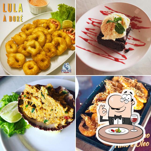 Platos en Peixe Vivo Grill