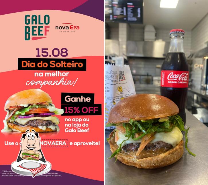 Clube sanduíches em Galo Beef