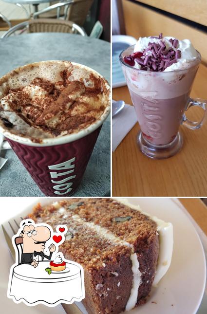 Costa Coffee serves a number of sweet dishes
