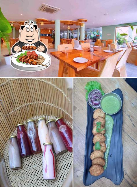 The image of food and interior at HIVE Restaurant & Bar