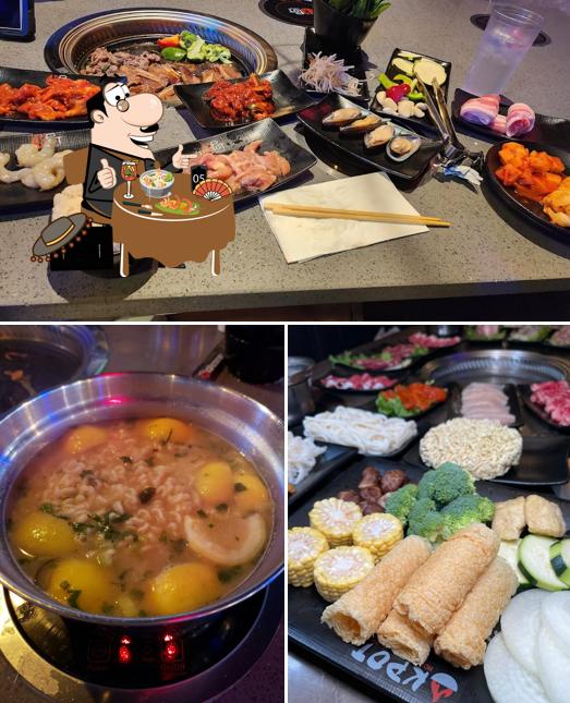 Food at KPOT Korean BBQ & Hot Pot