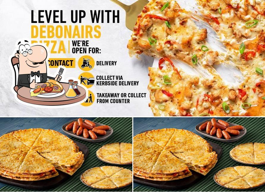 A Debonairs Pizza, vous pouvez prendre des pizzas