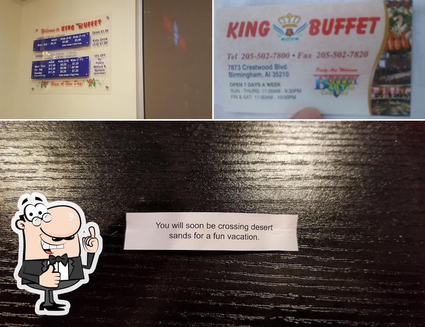 King Buffet, 7873 Crestwood Blvd in Irondale Restaurant menu and reviews