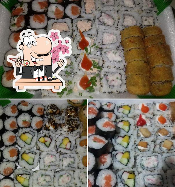 Prove diversas opções de sushi