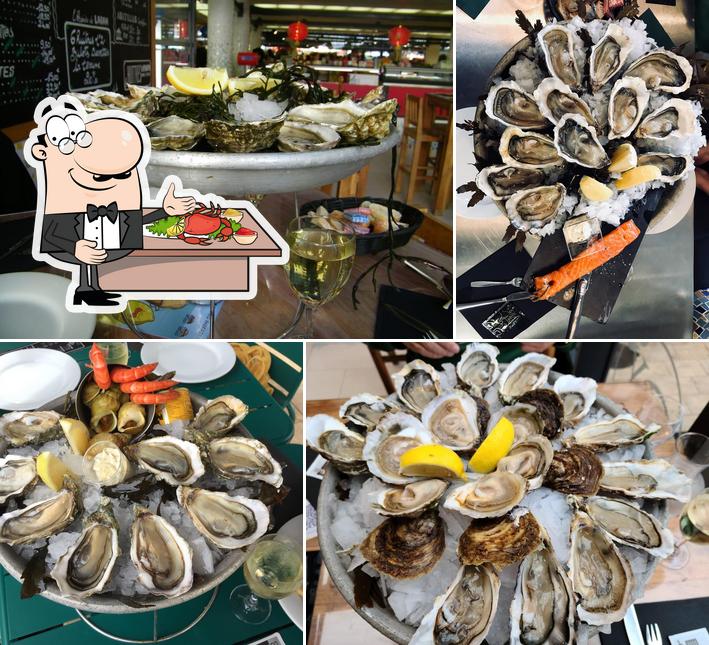 Choisissez de nombreux repas à base de fruits de mer disponibles à L'Oyster Bar Arcachon