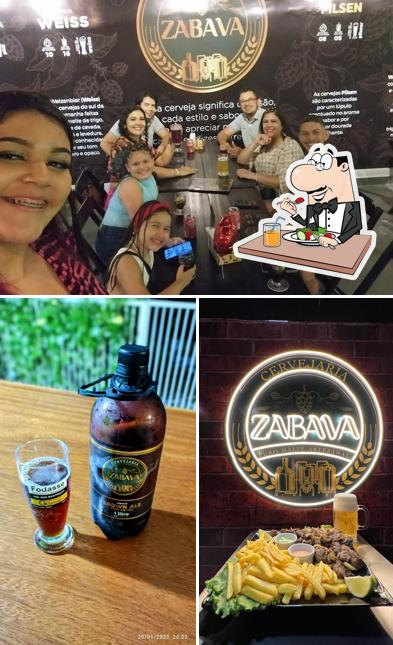 Comida em Zabava Cervejaria