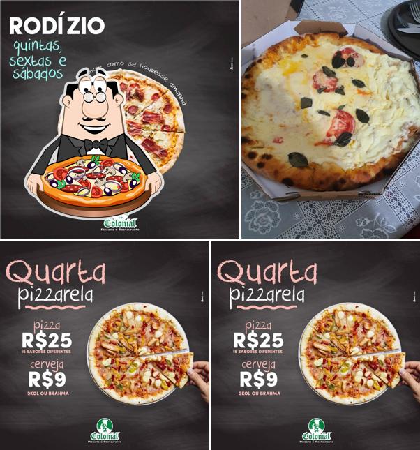 Get pizza at Colonial Restaurante e Pizzaria