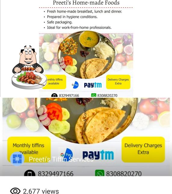 Food at Preeti's Tiffin Services