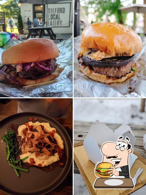 Les hamburgers de Gilford Local Eatery will satisferont une grande variété de goûts