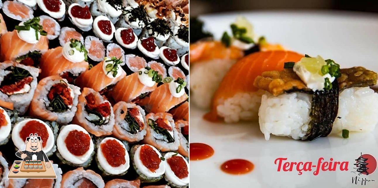 Rolos de sushi são oferecidos por Nippon Fast-Food