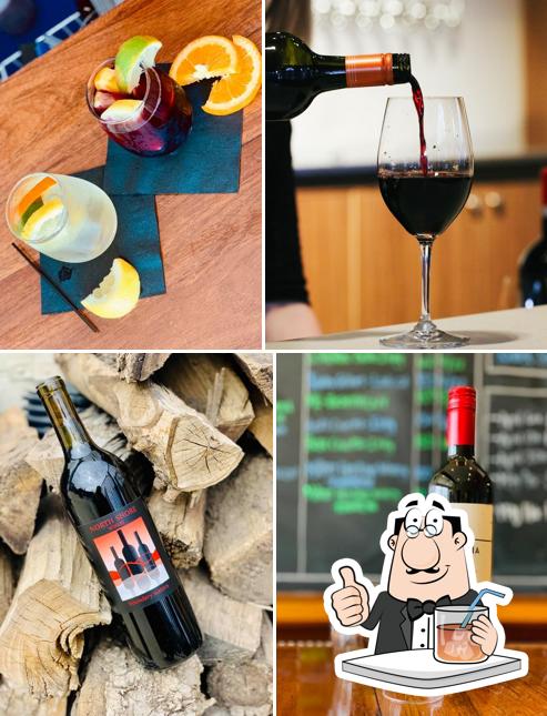 The picture of drink and food at Corks & Pints