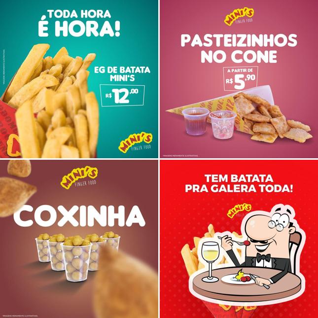 Comida em Mini's Finger Foods