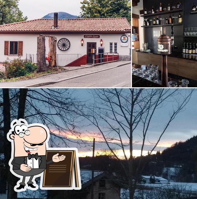 Tra le diverse cose da Grotto al Bivio si possono trovare la esterno e vino