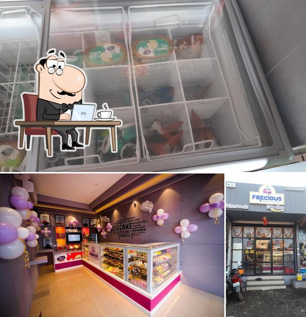 Among various things one can find interior and exterior at Frecious Cake Shop (Nagar Road)