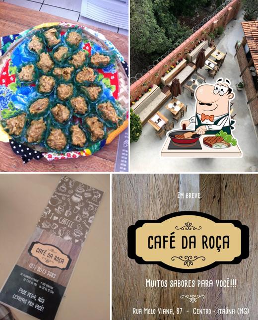 Escolha pratos de carne no Cafe Da Roça
