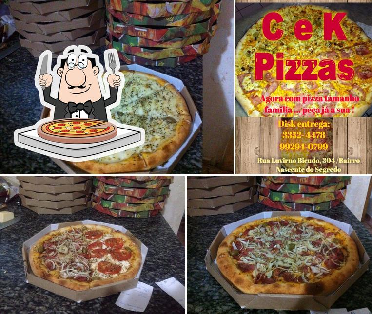 Escolha pizza no C & K pizzas Campo Grande MS