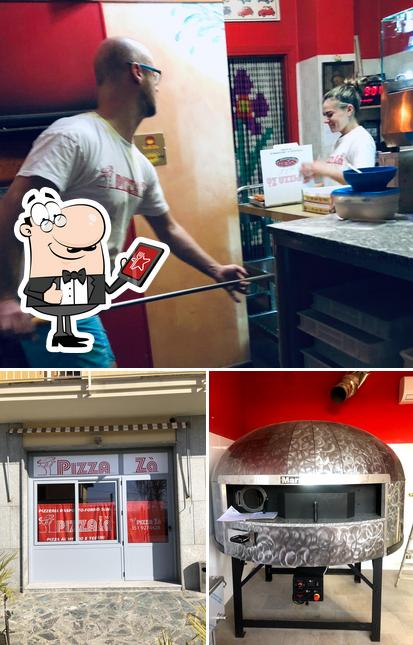 Guarda la immagine che raffigura la esterno e interni di Pizza Za'