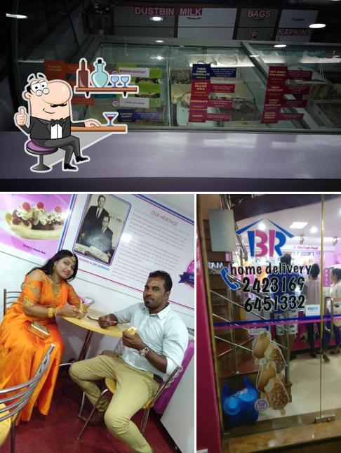 The interior of Baskin Robbins