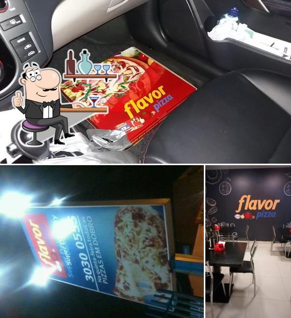 O interior do Flavor Pizza