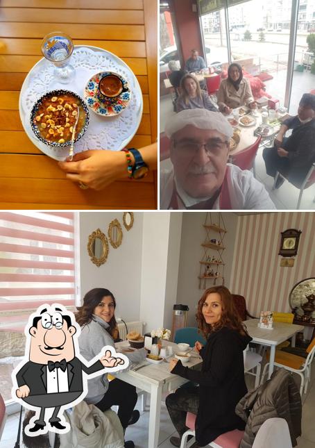 This is the picture showing interior and food at hatice anamın ev yemekleri