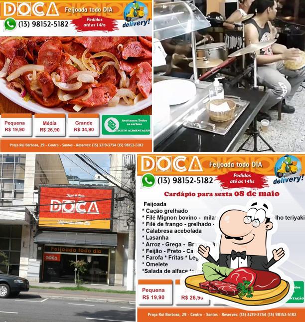 Escolha refeições de carne no DOCA FEIJOADA