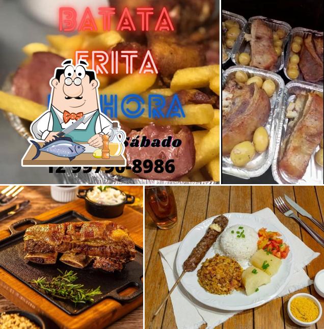 Salmão grelhado em Frango Assado da Hora Ubatuba