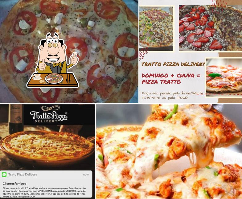 No Tratto Pizza, você pode conseguir pizza