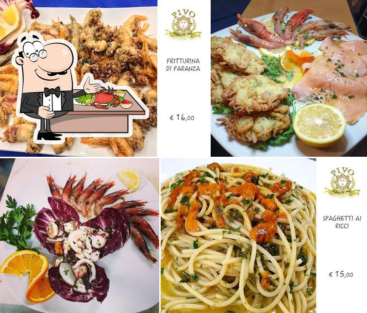 Prova tra i molti prodotti di cucina di mare disponibili a Pivo