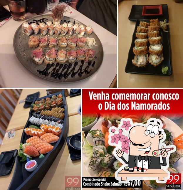 Experimente diferentes opções de sushi