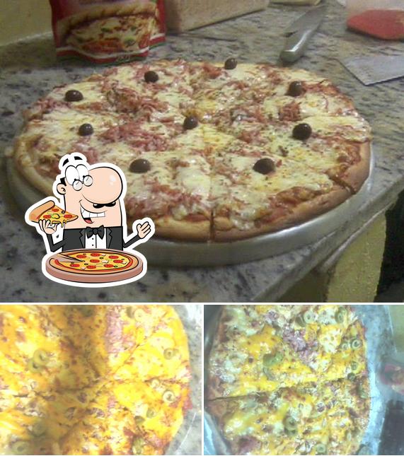 Escolha diferentes variedades de pizza