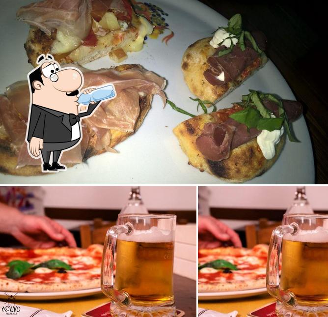 Dai un’occhiata alla foto che mostra la bevanda e cibo di Molino Pizzeria ( IL TRULLO)