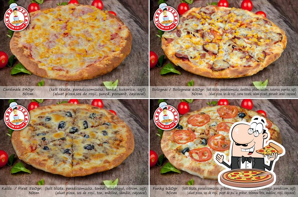 A Lord Pizza, vous pouvez prendre des pizzas