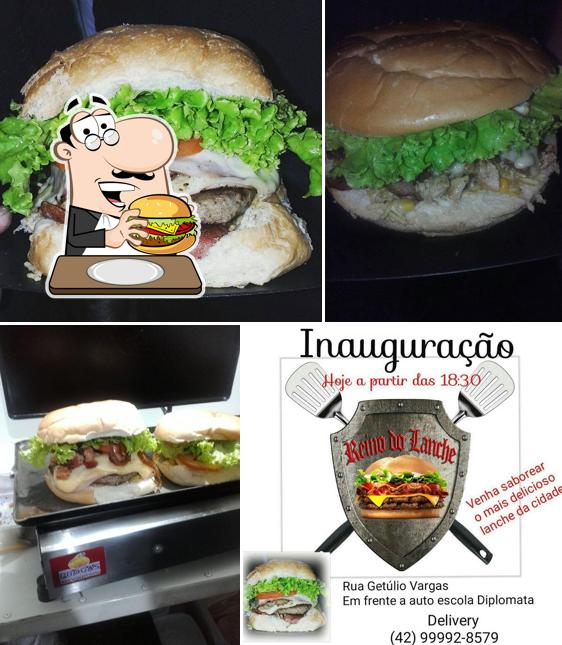 Os hambúrgueres do Reino Do Lanche irão satisfazer diferentes gostos