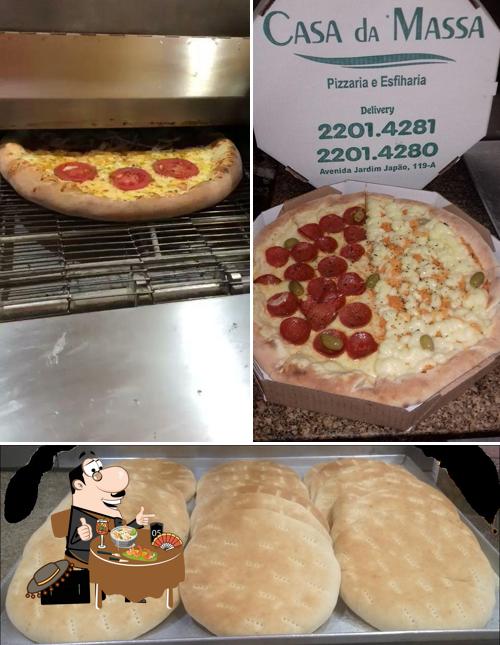 Platos en Casa Da Massa Pizzaria e Esfiharia