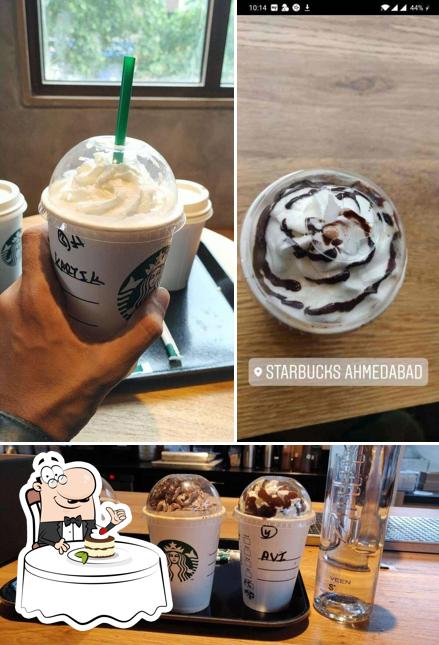 Starbucks offers a variety of sweet dishes