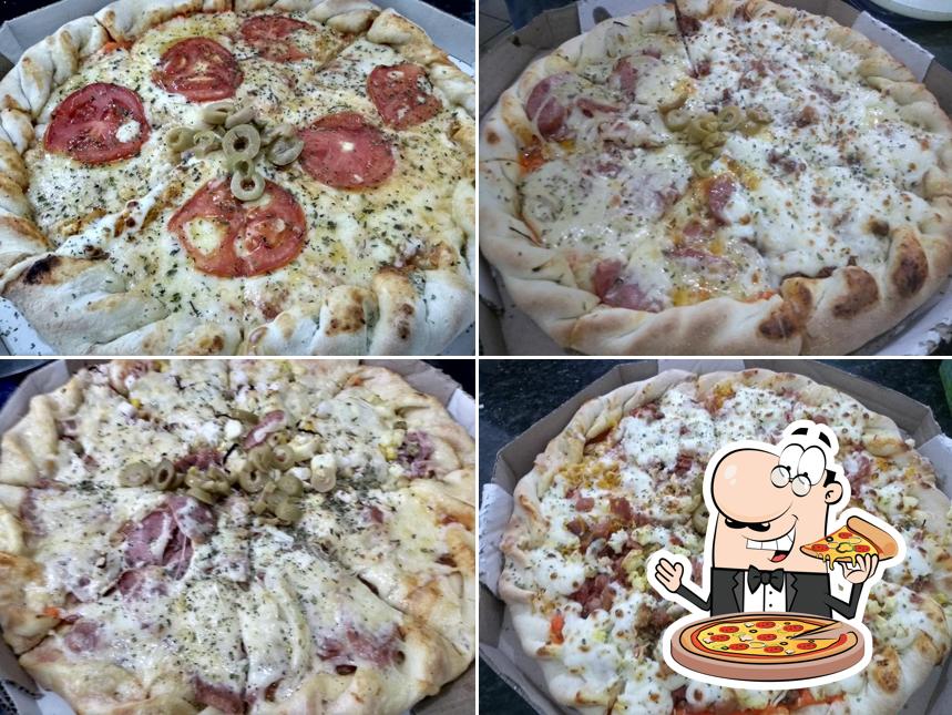 Experimente pizza no Pizzaria Novo Point