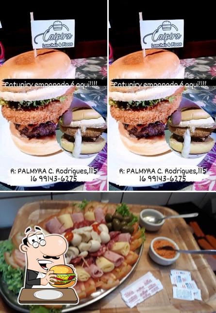 Hambúrguer em Caipira Lanches e pizzas