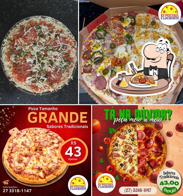 Experimente pizza no KS Pizzaria E Lanchonete