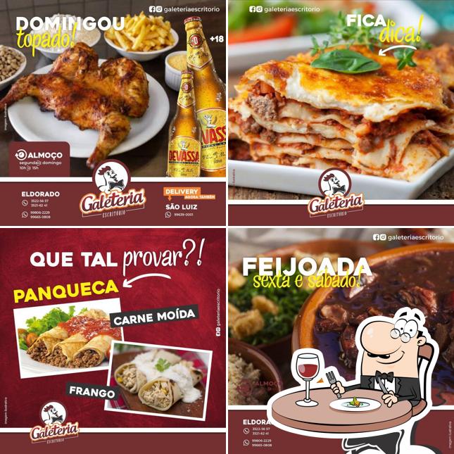 Comida em Galeteria Escritorio