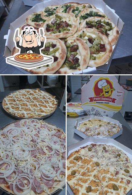 Experimente pizza no Padaria Confeitaria - Pizzaria e Pastelaria Itaguassu