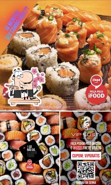 Peça diferentes opções de sushi