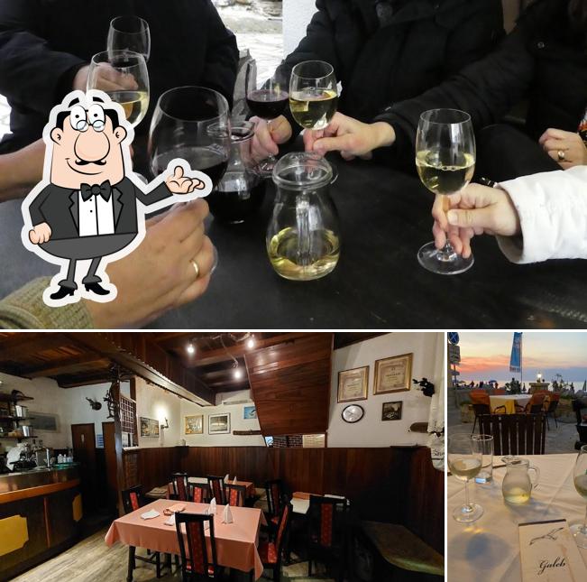 La interni e cibo del ristorante