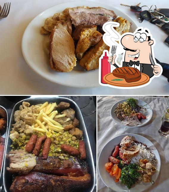 Escolha pratos de carne no Restaurante Engenho de Minas
